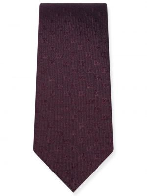 Žakárová hedvábná kravata Dolce & Gabbana červená