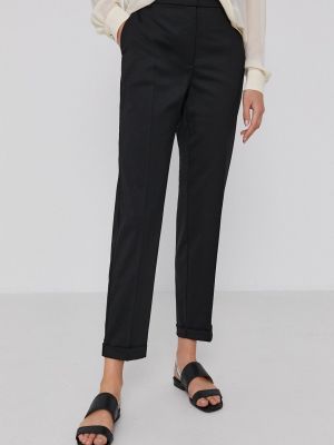 Pennyblack Pantaloni femei, culoarea negru, fason tigareta, medium waist