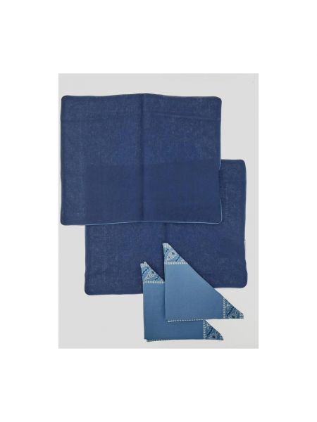 Bufanda de lino Etro azul