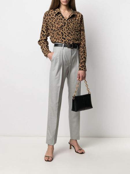 Camisa con estampado leopardo Blazé Milano negro