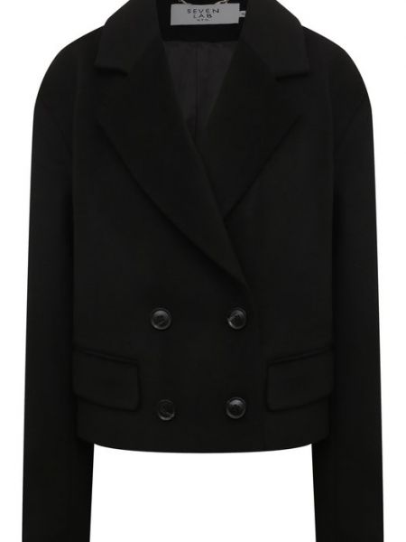 Кашемировый шерстяной пиджак Seven Lab черный