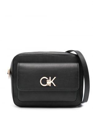 Kožená crossbody kabelka z ekologickej kože Calvin Klein