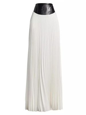 Плиссированная длинная юбка Brandon Maxwell