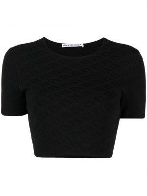 Žakardinis marškinėliai Alexander Wang juoda