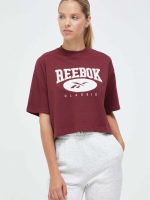 Bavlněné tričko Reebok Classic vínové