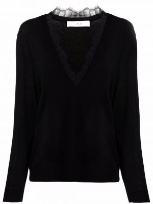 Плетен пуловер Iro черно