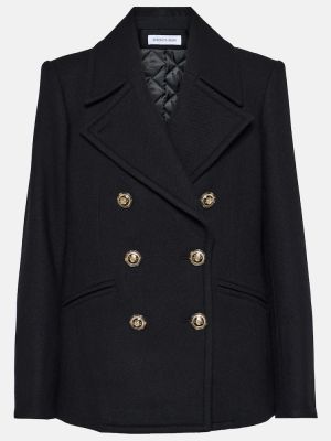 Gyapjú rövid kabát Veronica Beard fekete