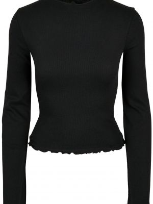 Džemperis ar augstu apkakli ar garām piedurknēm Uc Ladies melns