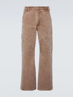 Pantalones de algodón Acne Studios marrón