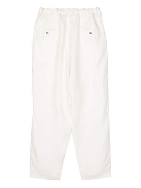 Pantalon en lin en coton Yohji Yamamoto blanc