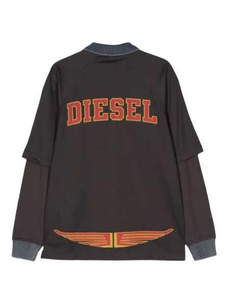 Raštuotas polo marškinėliai Diesel pilka