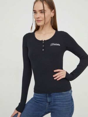 Блуза с дълъг ръкав Hollister Co. черно