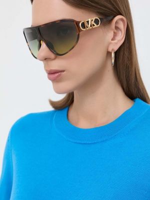 Коричневые очки солнцезащитные Michael Kors