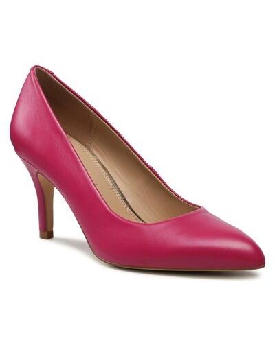Pantofi cu toc din piele cu toc Sergio Bardi roz