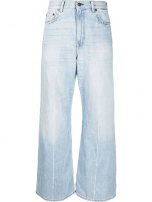 Широкие джинсы с заплатками Acne Studios, синие