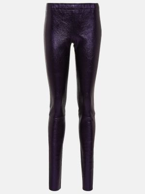 Pantalon en cuir Stouls violet