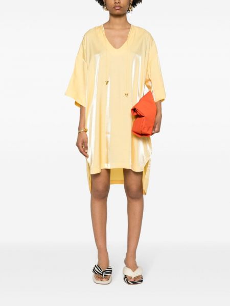 Kleid mit v-ausschnitt Aeron gelb