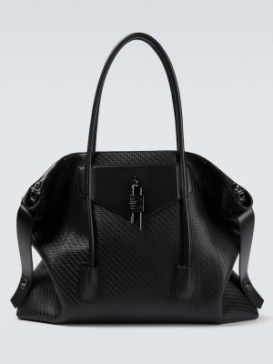 Kožna shopper torbica Givenchy crna