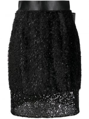 Pieštuko formos sijonas su kailiu Undercover juoda
