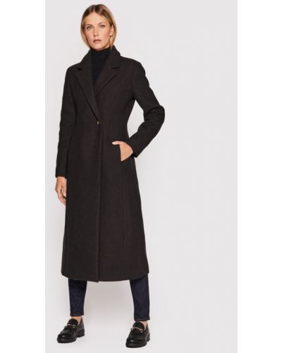 Trussardi Gyapjú kabát Diagonal 56S00809 Barna Regular Fit