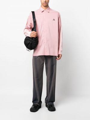 Haftowana koszula bawełniana Ambush różowa