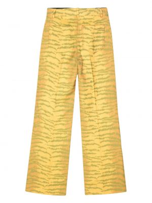 Spodnie z nadrukiem w tygrysie prążki Victoria Beckham