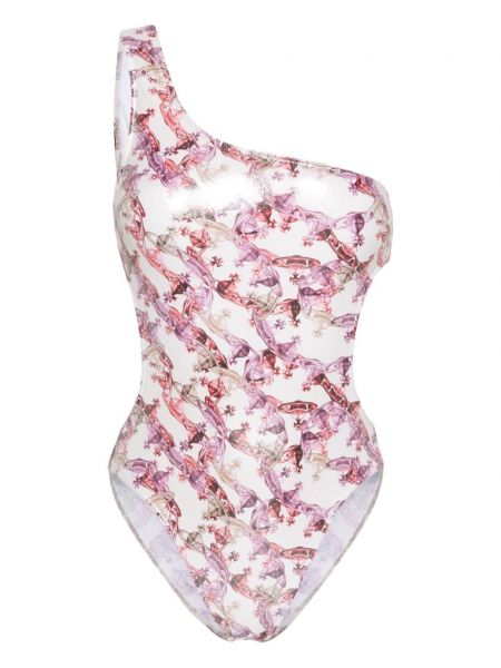 Costum de baie cu imagine Vivienne Westwood bej