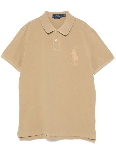 Saten pamuklu işlemeli şal Polo Ralph Lauren