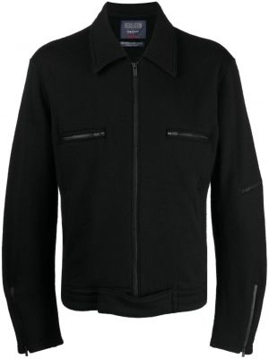 Vlněná košile na zip Yohji Yamamoto černá