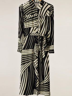 Платье-рубашка с принтом с абстрактным узором Evans черное