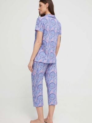 Pidžama Lauren Ralph Lauren ljubičasta