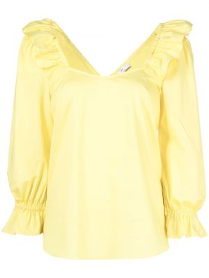 Памучна блуза Ps Paul Smith жълто