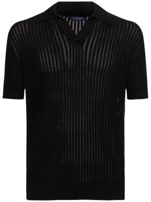 Polo majica od kašmira Frescobol Carioca crna