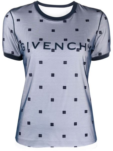 Koszulka tiulowa Givenchy niebieska