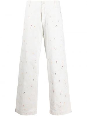 Bavlnené džínsy Emporio Armani biela