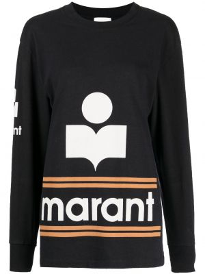 Raštuotas marškinėliai Marant Etoile juoda