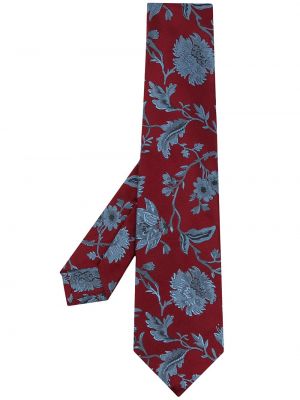 Corbata de flores Kiton rojo