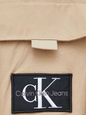 Koszula jeansowa relaxed fit Calvin Klein Jeans beżowa