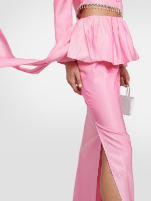 Pliszírozott hosszú szoknya Rotate Birger Christensen rózsaszín
