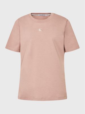 Póló Calvin Klein Jeans Plus rózsaszín