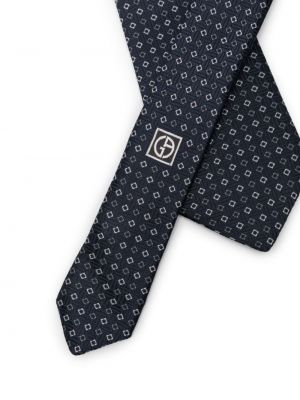 Jacquard seiden krawatte Giorgio Armani blau