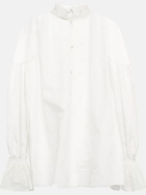 Seiden bluse aus baumwoll Etro weiß