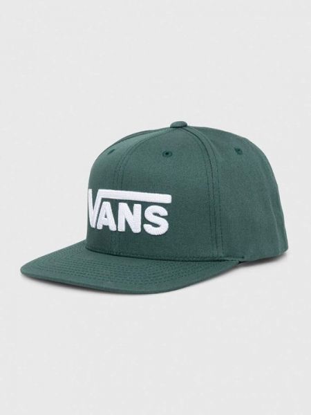 Хлопковая кепка Vans зеленая