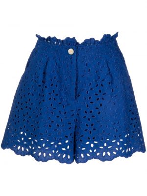 Kratke hlače s cvetličnim vzorcem Pinko modra