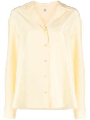 Chemise en soie avec manches longues Toteme jaune