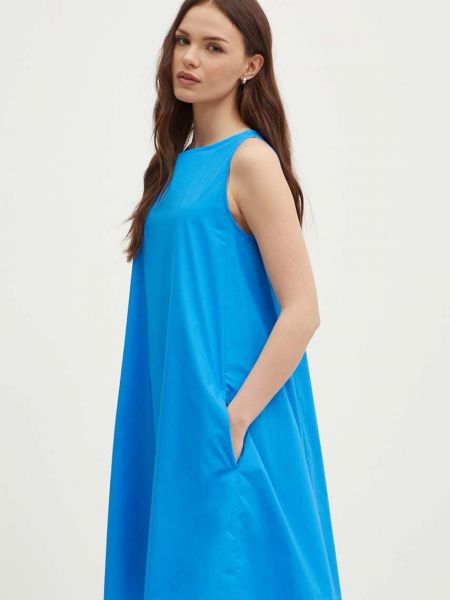 Sukienka mini bawełniana United Colors Of Benetton niebieska