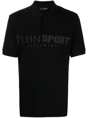 Поло тениска Plein Sport черно