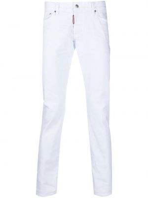 Smal skinny fit-jeans Dsquared2 vit