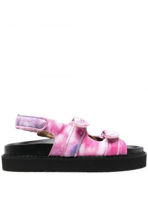 Tie-dye sandali z odprtimi petami Isabel Marant roza