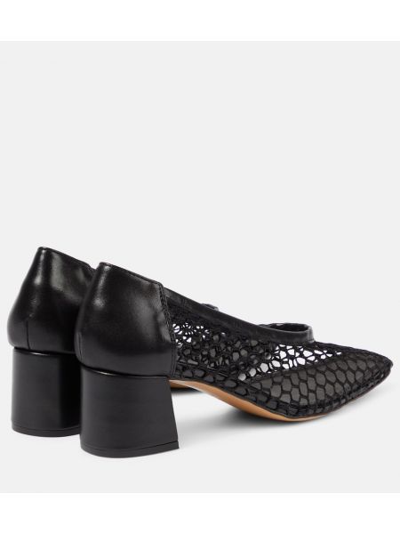 Кожени полуотворени обувки Souliers Martinez черно